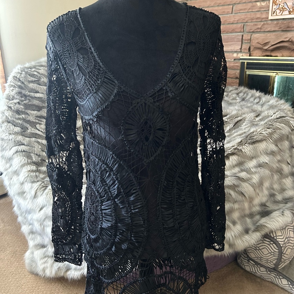 Victoria's Secret Black Fringe Cover-Up - Picture 3 of 9